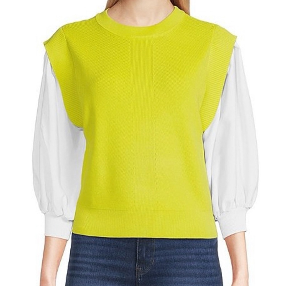 NEW! DKNY Mixed Media Sweater